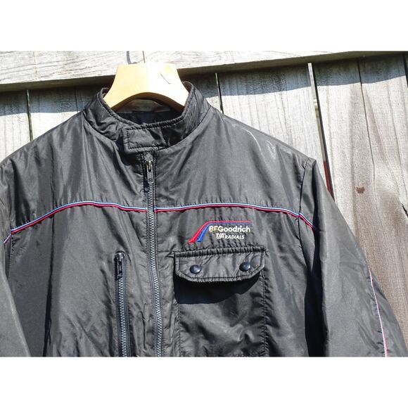 Vtg BFGoodrich Quilted Bomber Jacket Performance Sportswear Retro Racing Jacket - Picture 2 of 8